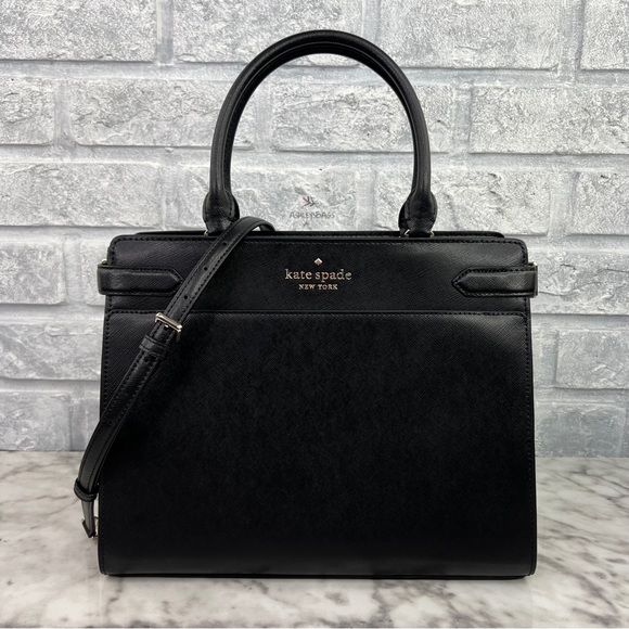 Kate Spade Staci Large Satchel Crossbody In Black - Picture 1 of 12